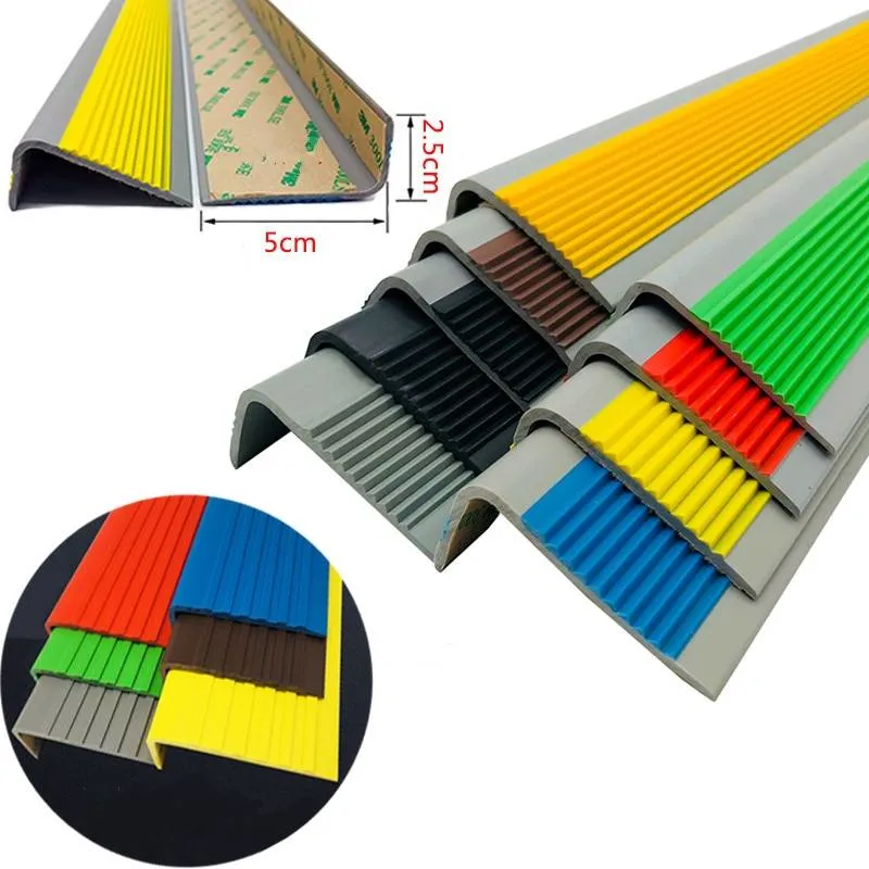 Manufacturer PVC Self Adhesive Colorful Anti-Slip Strip Stair Nosing