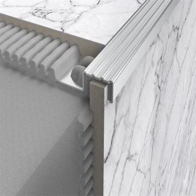 Profili per scale per materiali da costruzione in alluminio opaco
